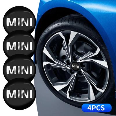 4 stuks 56 mm Auto Embleem Auto Wiel Naafdoppen Decal Accessoires Voor MINI Cooper JCW WORKS R55 R56 F55 F56 R57 R58 R59 R60