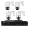 4-Channel POE 5MP Surveillance Kit: Full-Color Night Vision, Outdoor HD 360° PTZ Camera