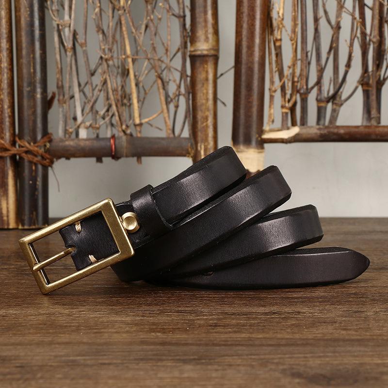 

Тонкий ремень для женщин, модный ретро-тренд, декоративная кожа, утолщенный джинсовый ремень из натуральной яловой кожи для женщин 105cm