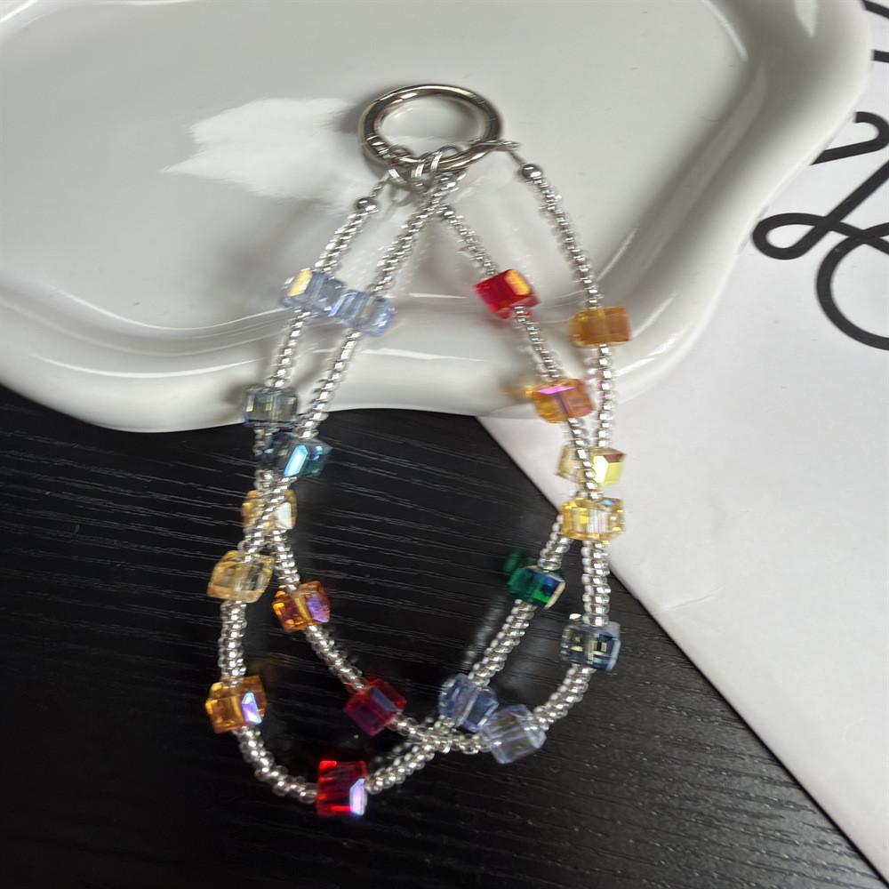 Pvc Colorful Flower Phone Lanyard With Keychain For Women And Men Outdoor Use