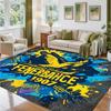 Fenerbahçe FC Design Crystal Velvet Rug Soft Decorative Mat for Bedroom Entrance