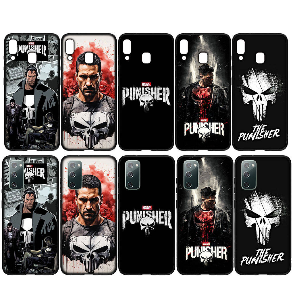Carcasă de telefon Marvel Punishers pentru iPhone 16 15 X XR Samsung Galaxy S24 S23 Plus Xiaomi Redmi Note 13 12 11 Pro Max 9 10 14 S22 13COPPO pentru Huawei