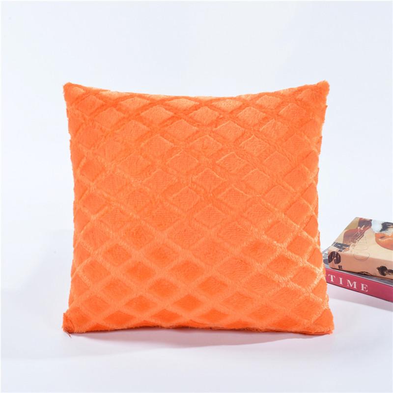 43x43cm Weiche Plüsch Quadratische Kissenhülle Uni Farbe Dekoration für Zuhause Wohnzimmer Sofa Stuhl Sitz