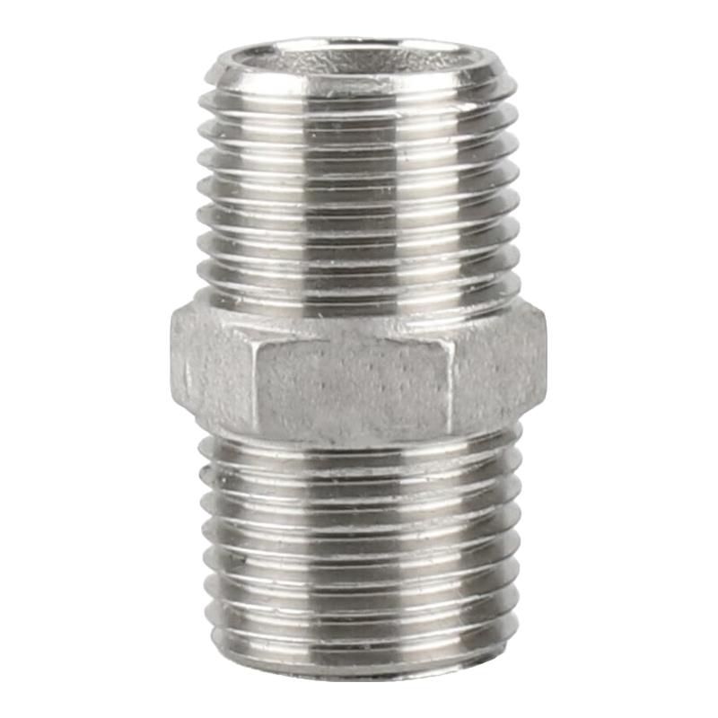 Haishidike 304 Stainless Steel Double Male Thread Nipple