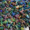 Amazing Multi Fire Black Uncut Opal Rough, Multi Fire Opal Crystal Rough, 7-10 MM Size Rough. Minerals Rough Lot, Opal Rough Lot.
