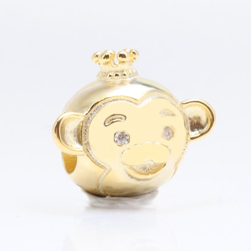 Panjia Twelve Zodiac Animal Gold-Plated Bracelet - White Copper Rat Year Beaded Jewelry for Women Zodiac Animals