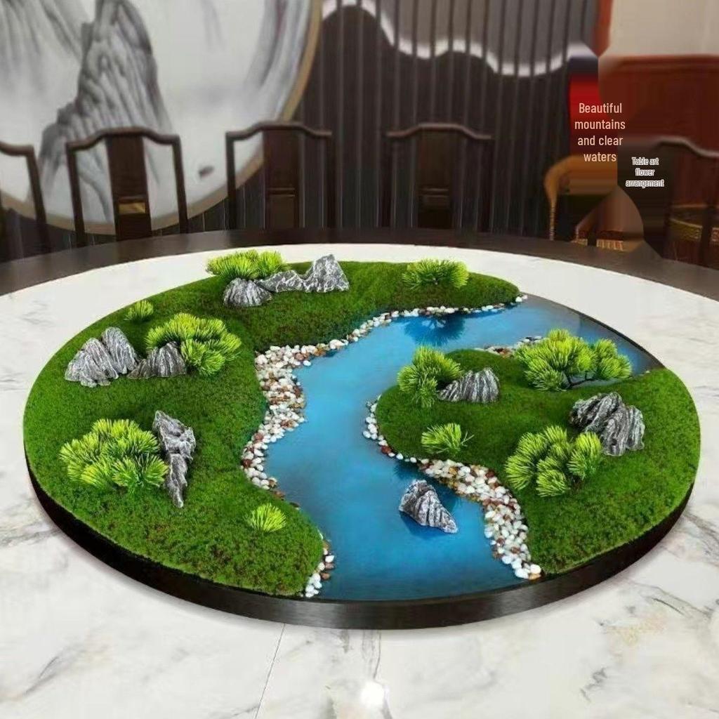 Hotel Dining Table Turntable Floral Display and Arrangement