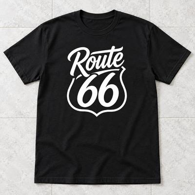 Route 66 T-Shirt Classic American Highway Sign Graphic Unisex Tee