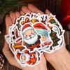 50Pcs/Bag Christmas Sticker Non-repetitive Self-adhesive Waterproof Removable Phone Cover Laptop Scrapbook Greeting Card Decal DIY Supplies