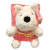 Highland West Cartoon White Terrier Plush Crossbody Bag Outdoor Bag Shoulder