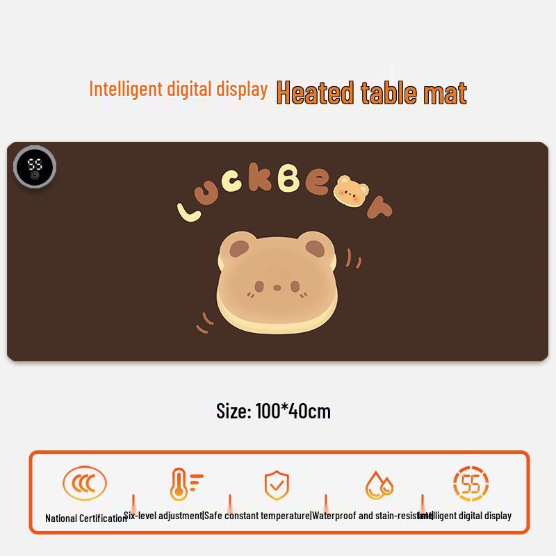 Electric Heating Desk Pad - Warm Mouse Pad for Office & Student Use