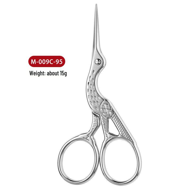 

Retro Crane-Shaped Stainless Steel Scissors for Tea Ceremonies, Cross-Stitch, and Sewing Crafts