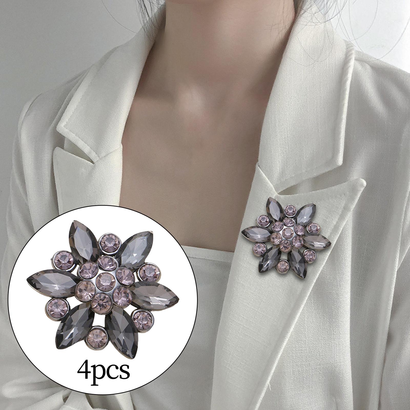 4 шт. Блестящие Кристальные Стразы Пуговицы для Рукоделия Свадебное Цветочное Украшение