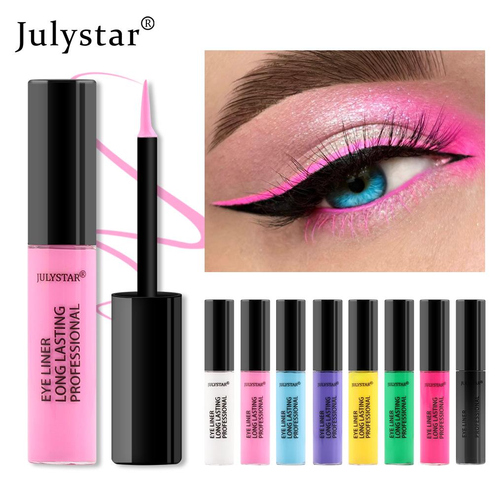 Kühler schwarzer Eyeliner Farbiges Eyeliner-Stift Wasserdichter, ölbeständiger und wischfester matter Eyeliner