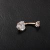 Stainless Steel Body Jewelry Crystal Belly Piercing Trendy Heart Navel Button Piercing  Party