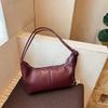 Shoulder bag solid color casual versatile messenger bag niche design versatile commuter underarm bag women