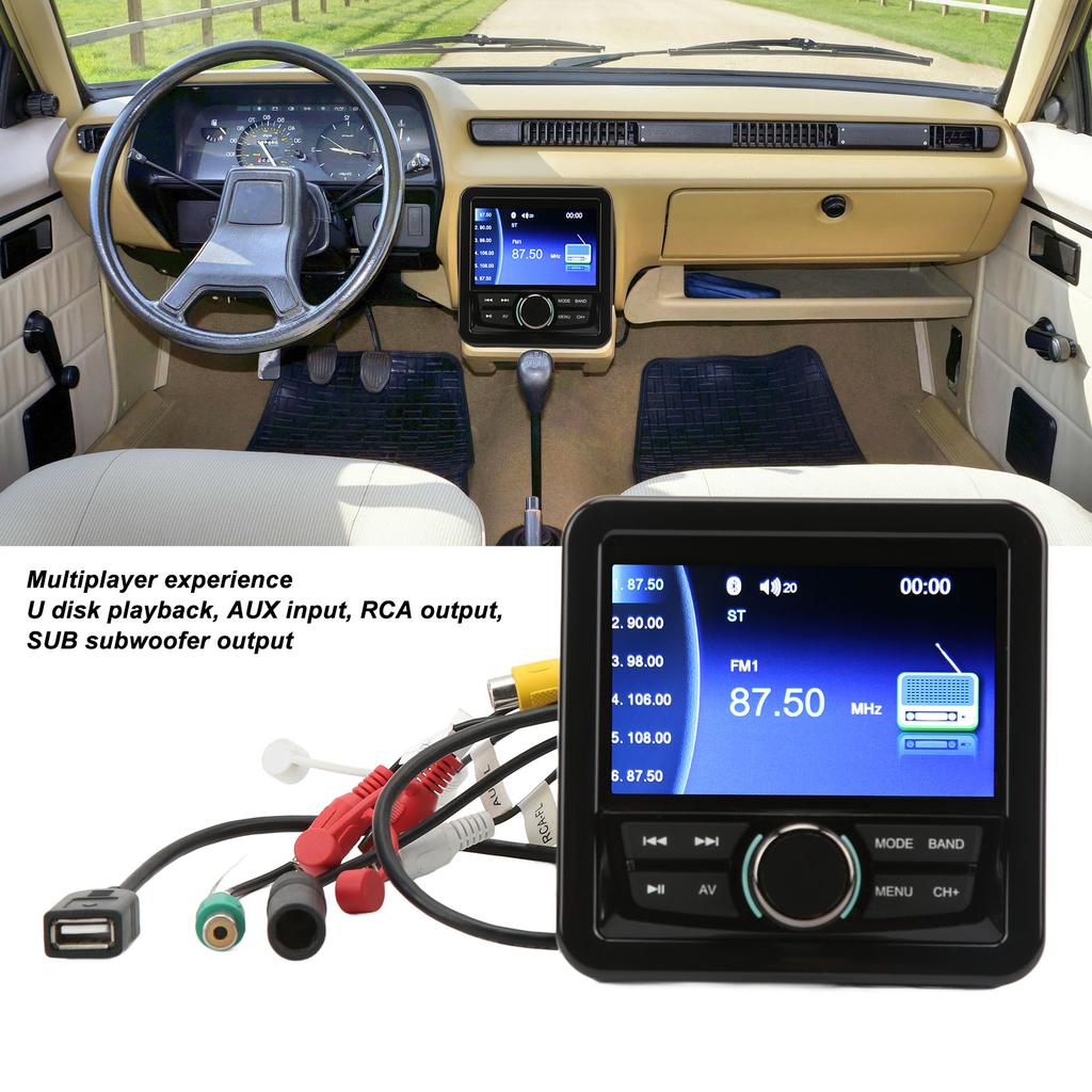 Marine Radio Stereo Anti Interference Bluetooth Media Receiver  SUB Output Waterproof Bluetooth for Yachts Vehicles Trucks