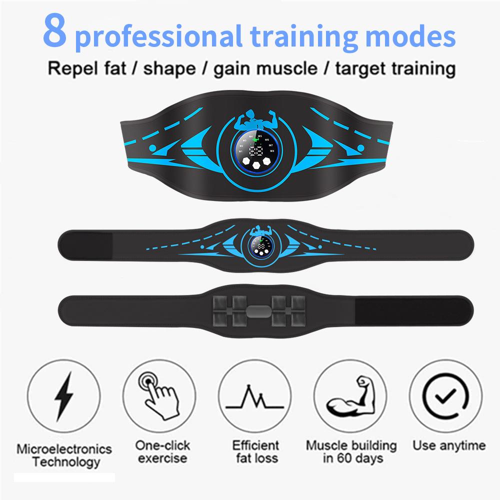 EMS Abdominal Toning Belt Muscle Stimulator Toner ABS USB Body Slimming Shaping Body Massager Lose Weight Home Gym Fitness