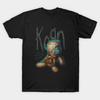 Men Black Print T-shirt Korn No-Cut Transfer Paper Print Cotton Tshirt