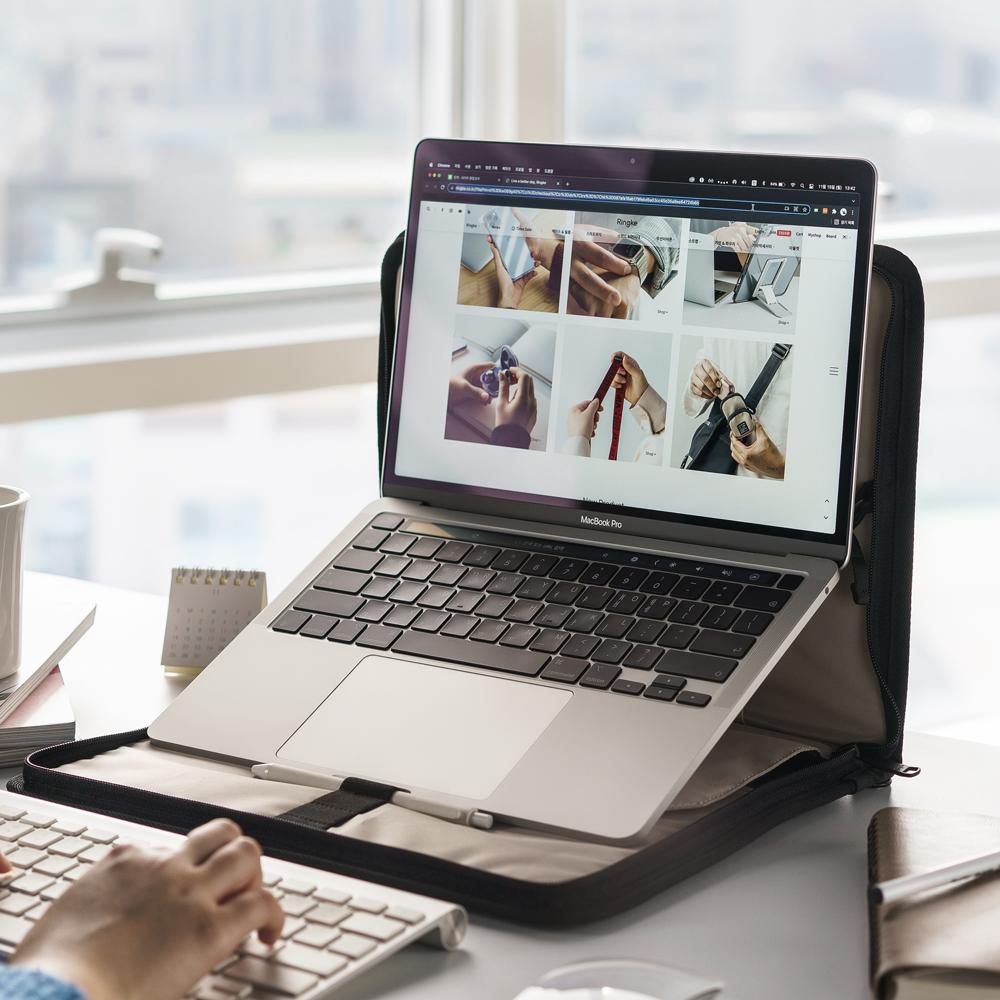 Ringke Smart Zipper Pouch Macbook Laptop Stand