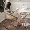 Creative Living Room Chairs Simple Folding Modern Portable Chairs Bedroom Metal Bench Legs Acrylic Vanity Chair Stool Home Furn