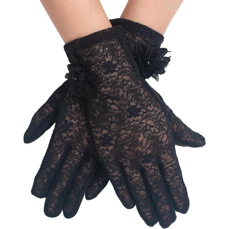 

Meier Z 27379 touchscreen lace sun gloves lace sun protection gloves чорний