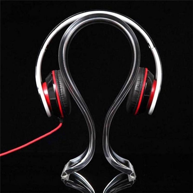 Acrylic Earphone Headset Desk Display Stand Hanger Holder For Headphone