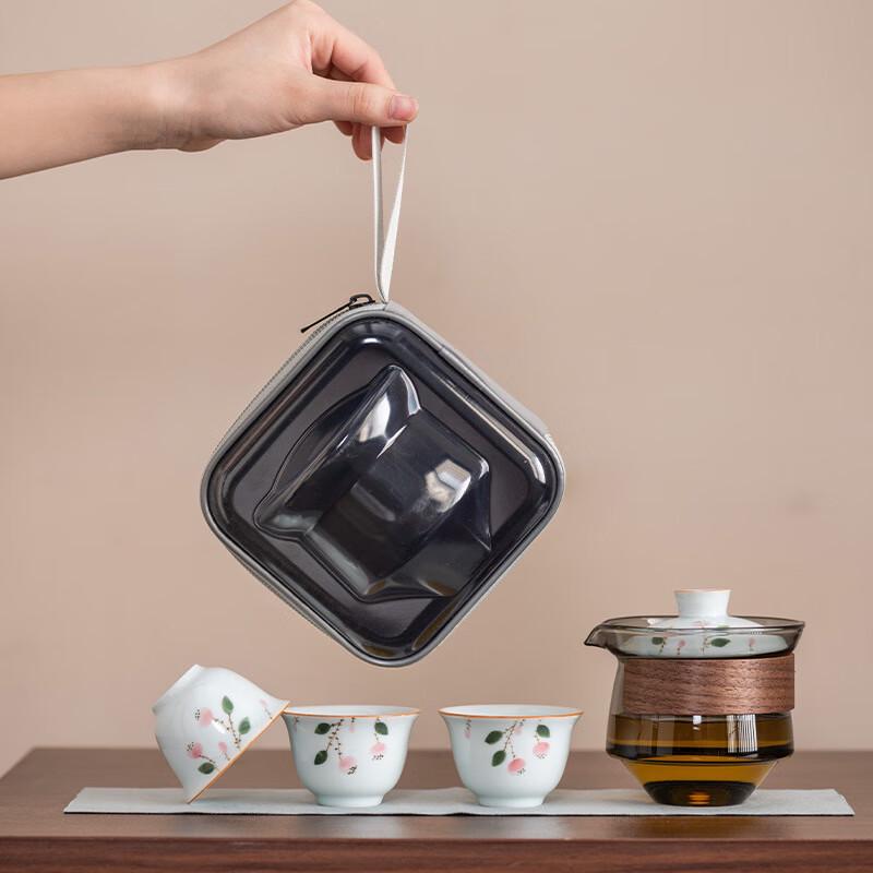 

Qi Hui Yan Portable Ceramic & Glass Travel Tea Set