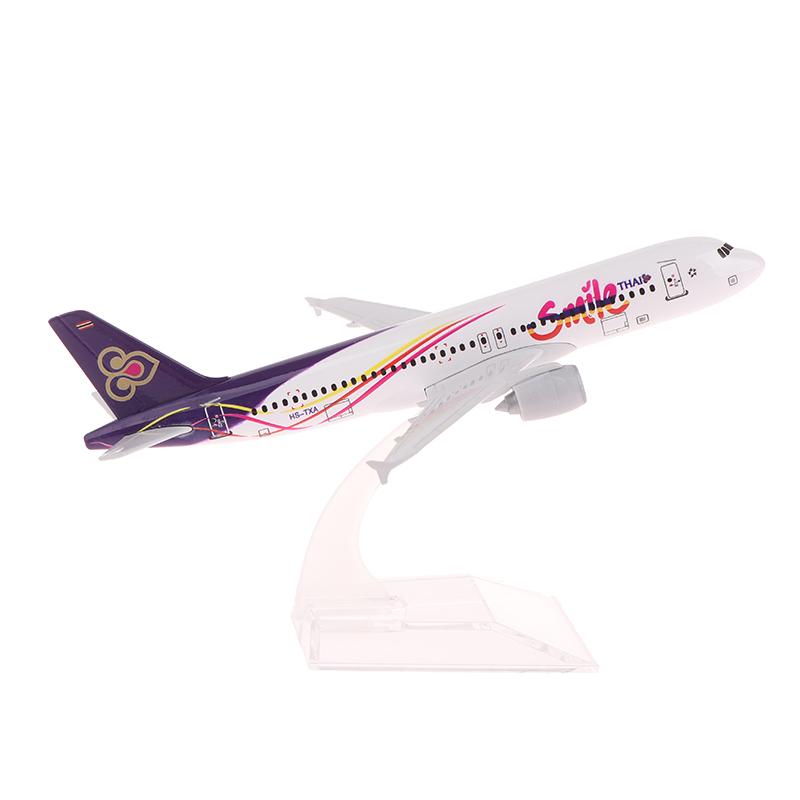 16Cm Metal Aircraft Model Replica Thai Smile 320 Airplane Scale Aviation Diecast Miniature Art Home Office Decor Toy Gift