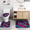 3pcs Trabzonspor2 Pattern Flannel Nonslip Absorbent Washable Decorative Bathroom Home Toilet Seat Cover Mat