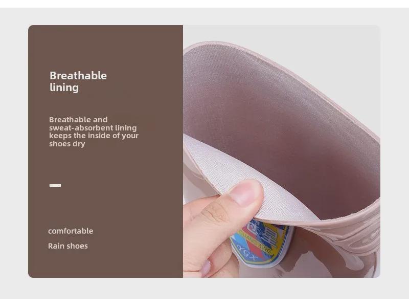 Damen Verdickte Rutschfeste Wasserdichte Regenstiefel zum Wattwandern