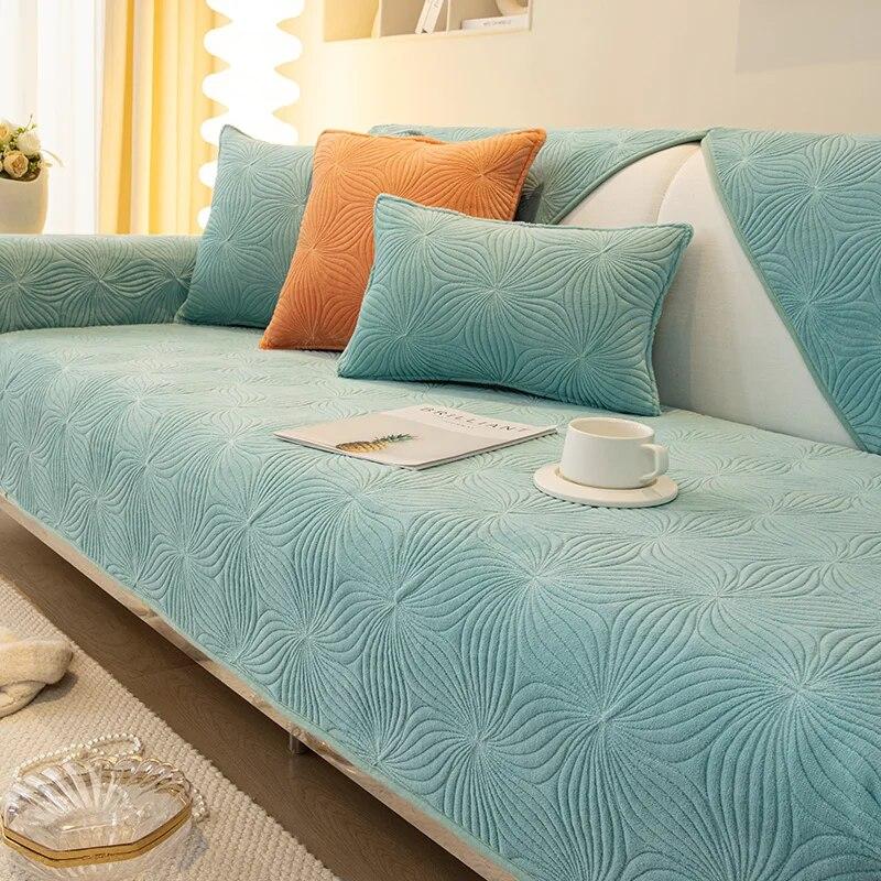 Thicken Plush Sofa Håndkle Nordic Universal Sofatrekk Sklisikkert kombinasjonssofatrekk Sofahåndkle til stuen Home Decor