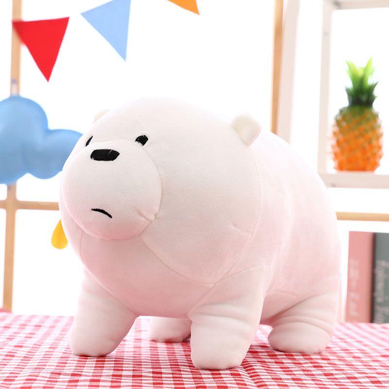 Charming We Bare Bears Ice Bear Plush Toy Super Soft Stuffed Doll For Kids