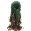 Versatile Pearl Tassel Rhinestone Square Scarf Lace Trim Hair Wrap Full Sky Star Headwrap Solid Color Breathable Fabric Scarf
