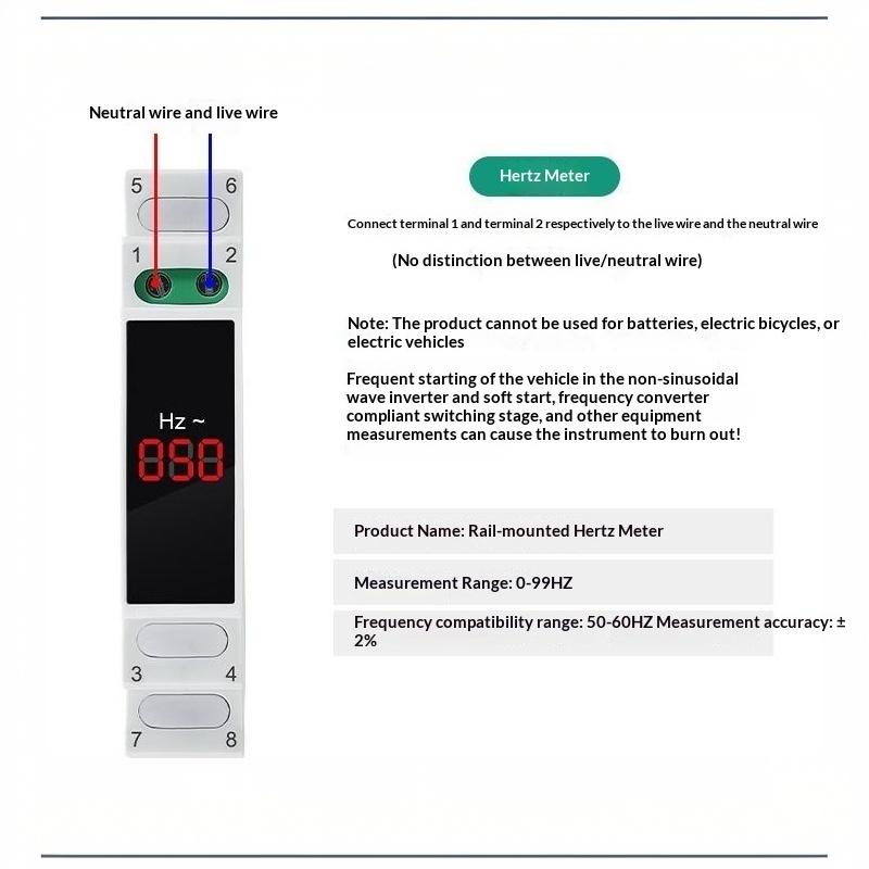 Digital Three Phase Voltage Meter LED Display Modular Design Anti-interference for Communication Base Station Power Supply Monitoring