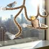 Leinenseil DIY Biegsame Sitzstange für Vögel Rutschfester Bequemer Griff Saugnapf Vogel Kletterseil Stabil Langlebig Vogelbedarf