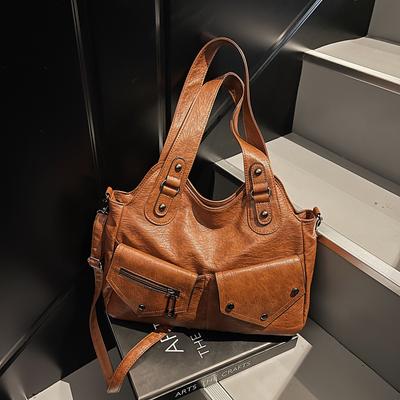 Damestas Draagtas Geavanceerd Gevoel Grote Capaciteit Crossbody Tas Delicate Biker Tas Handrekening Schoudertas