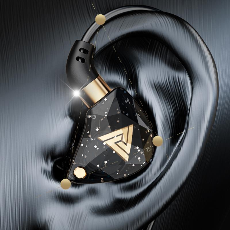 QKZ SK8 Heavy Bass Headset Computer Game Line Control mit Weizenbewegung In-Ear-Kopfhörer