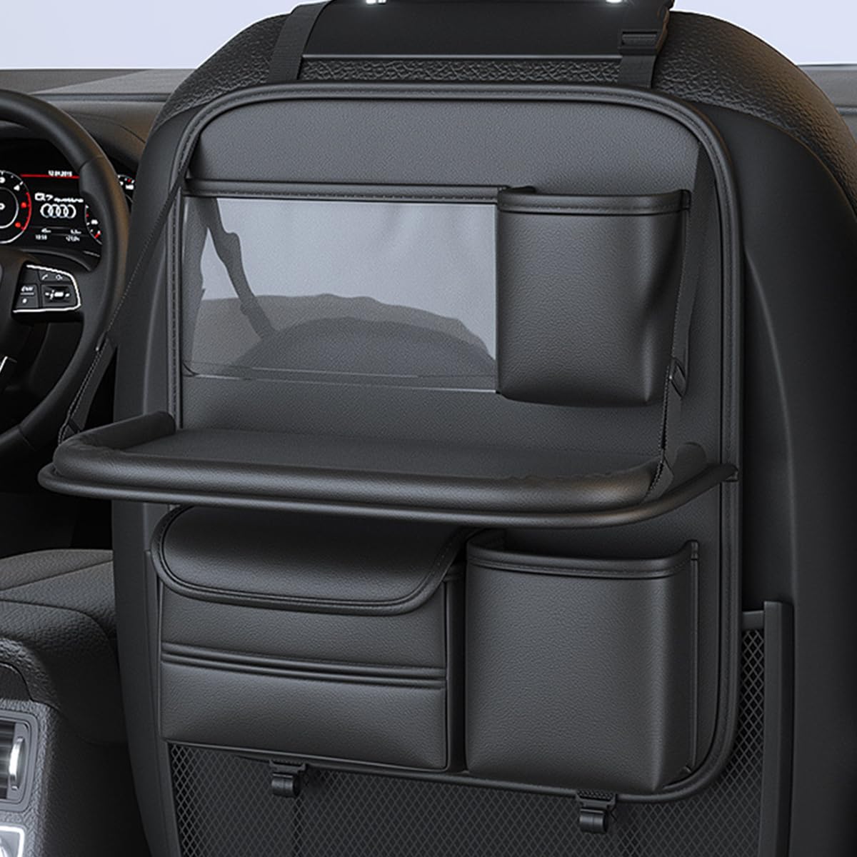 

Raksonic Popular Car Seatback Back Seat Car Storage Seatback Pocket with iPad Folding Large Car Black 2 Pocket, Storage, Dirt-Resistant, Pocket, чёрный