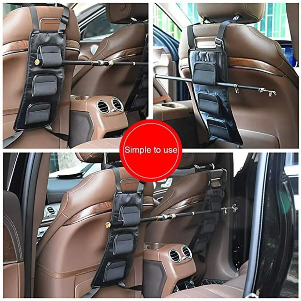 Space Saving Fishing Supplies Universal Car Fishing Rod Holder Fishing Poles Organizer Adjustable Tie Strap Uses For Car Storage