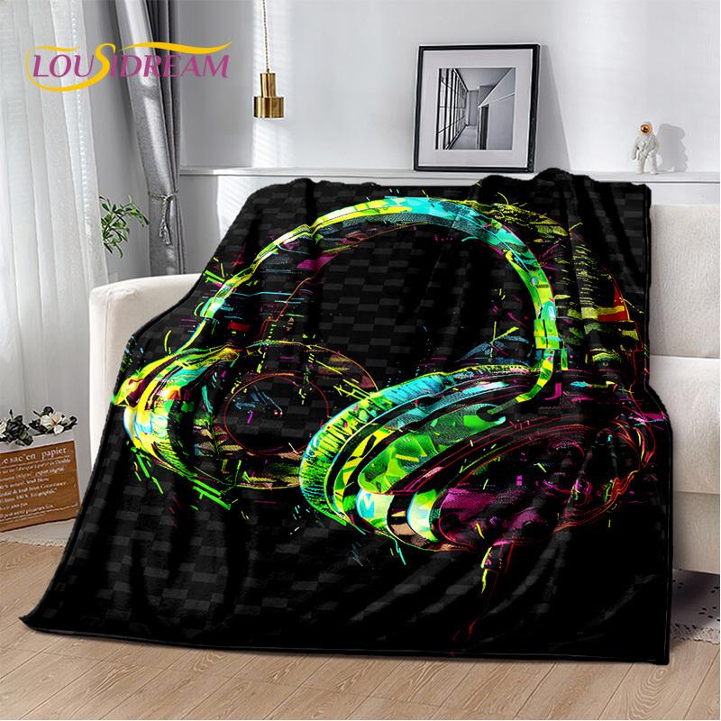 Note Music Colorful Musical Score Cartoon Blanket,Soft Throw Blanket for Home Bedroom Bed Sofa Picnic Travel Office Cover Child