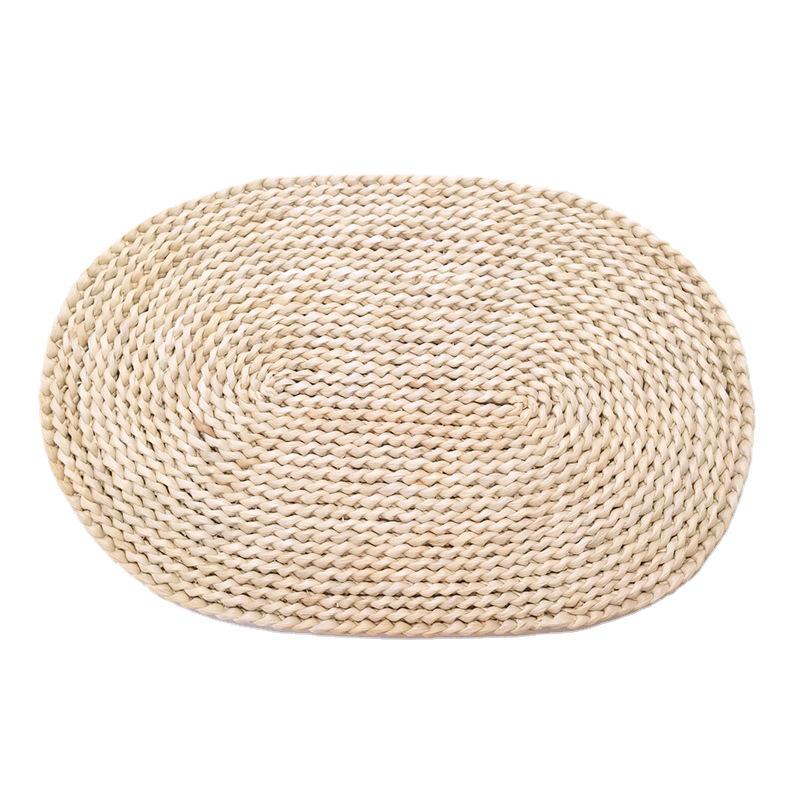 Japanese Handmade Woven Straw Coaster Set - Heat-Resistant, Non-Slip Corn Husk Placemats
