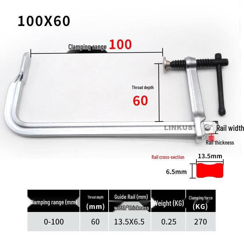 Heavy-Duty F-Clamp CN plug (adapter included)