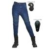 Womens Stretch Motorcycle Jeans Riding Pants Casual Retro Biker Trousers Cycling