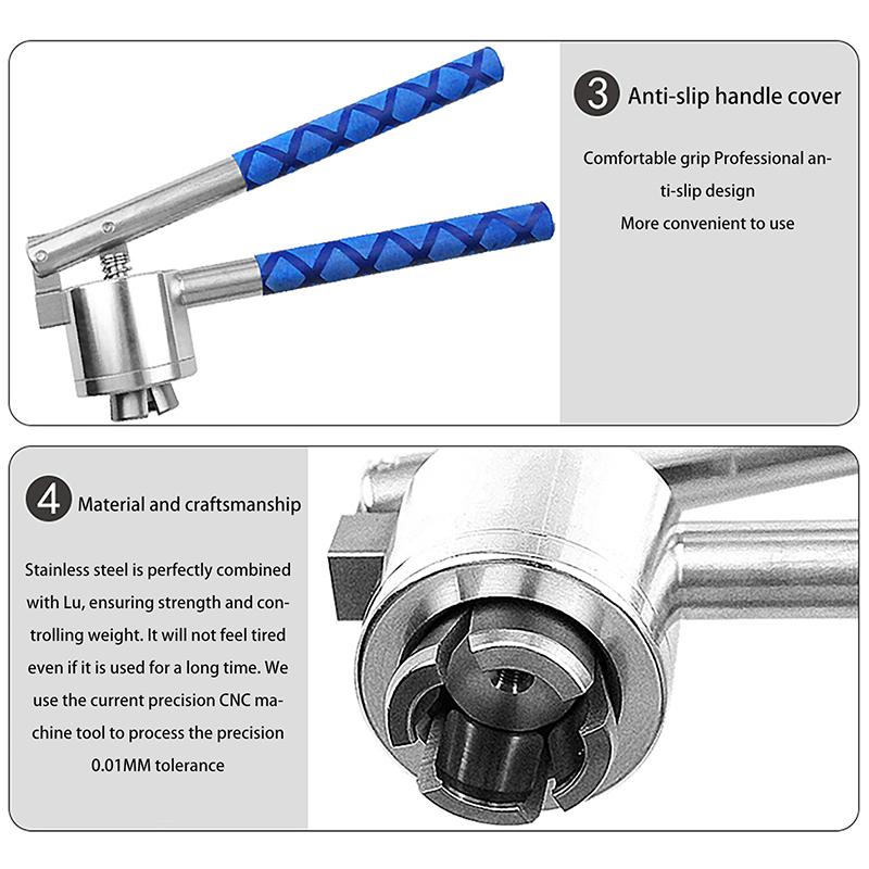 Vial Crimper Handheld Perfume Spray Bottle Crimper Glass Bottle Sealing Machine Capper Bottle Cap Crimping Tools 13/15/20Mm
