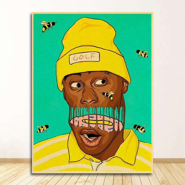 Painting Wall Art for Home/bar Decors Famous Singer Tyler The Creator Poster Retro Vintage Poster Kraft Paper