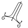 Versatile Iron Display Stand Classic Design Sturdy Metal Easel Unique Bending Design Black Color Plate Stand Home Decor