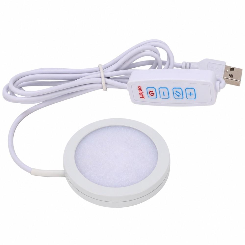 3W Mini Spotlight Aluminum Alloy Display Case Lamp Compact USB Puck Light Campus Desk Lighting