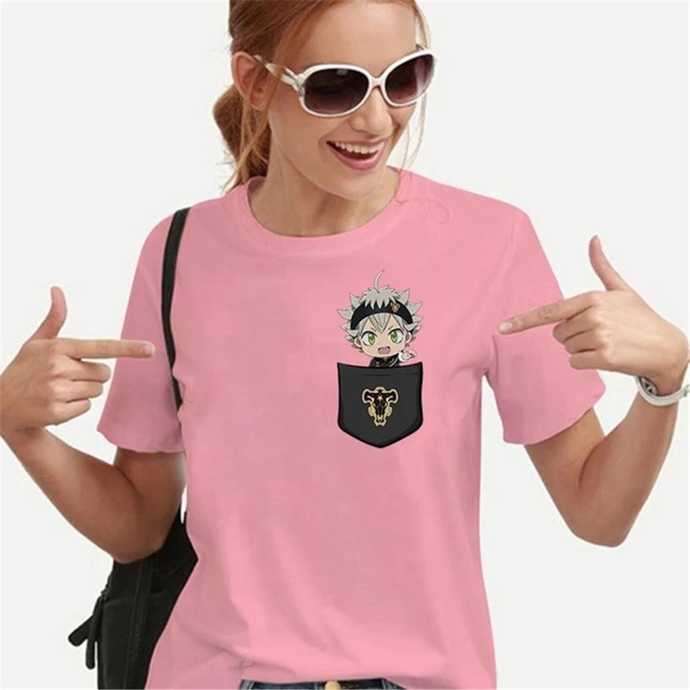Maglietta Divertente per Donne Adolescenti T-shirt Abbigliamento Vintage Streetwear Uomo Tasca Intelligenza Fumetto Quotidiano Stile Harajuku Moda