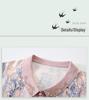 Mid-aged Mom Summer Ice Silk Short-Sleeve Lapel Top - Stylish & Loose for Middle-Aged Women